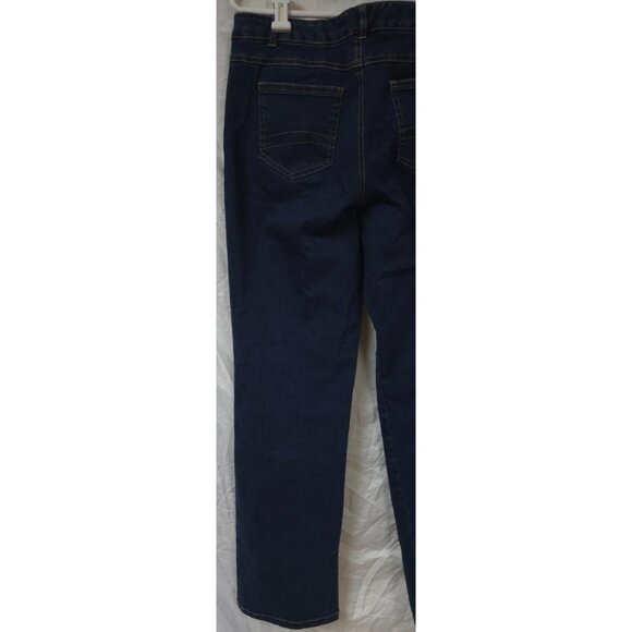 Tribal Jeans Stretch-Extensible Womens Sz 8 Mid Rise Dark Wash Denim Jeans 32x33 - Picture 9 of 12